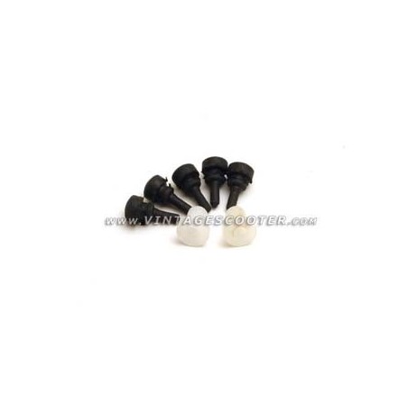 Silenblocs (kit) pour portière moteur + pivots éflon Vespa 50 1° série petite porte